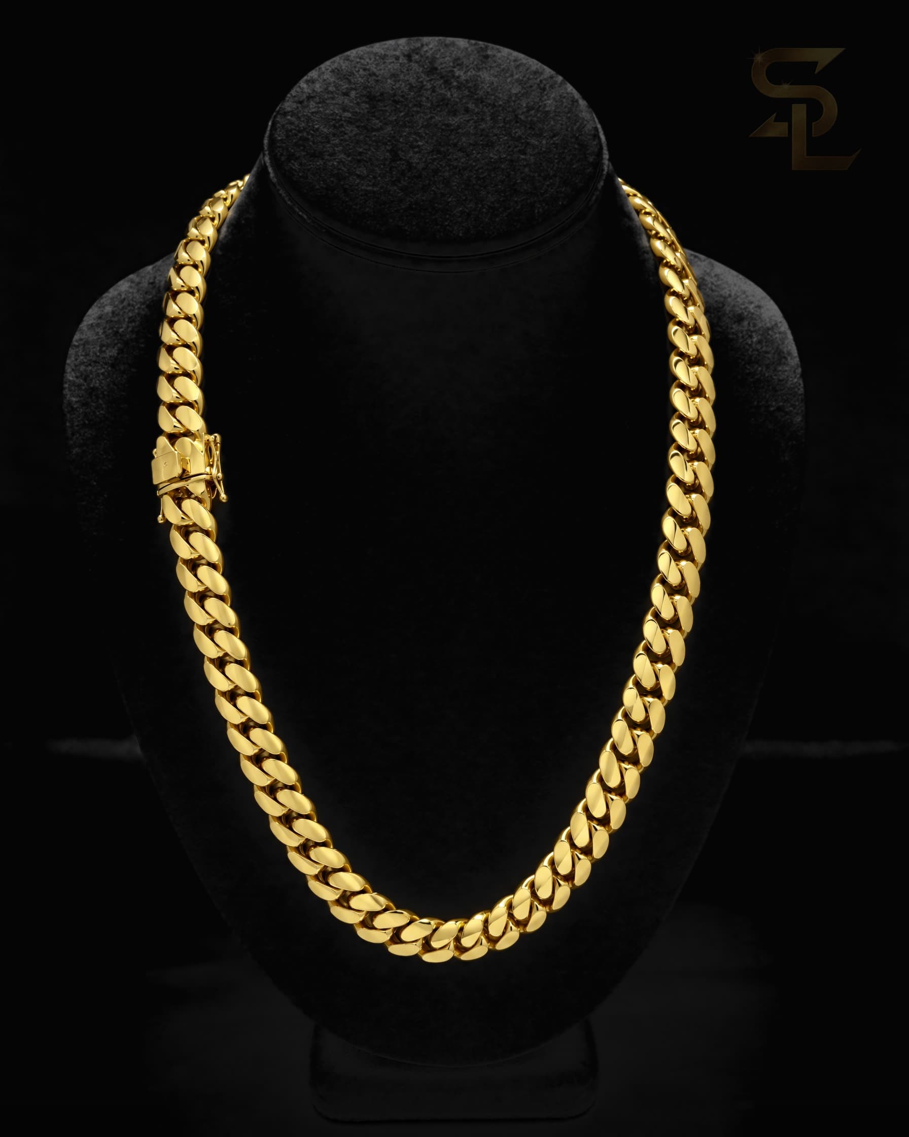 12MM Gold Miami Cuban Link Chain