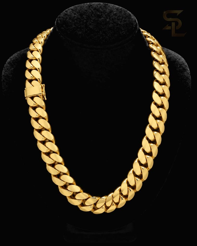 18MM Gold Miami Cuban Link Chain