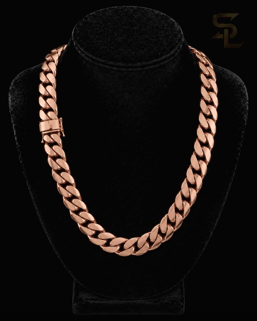 20MM Rose Gold Miami Cuban Link Chain