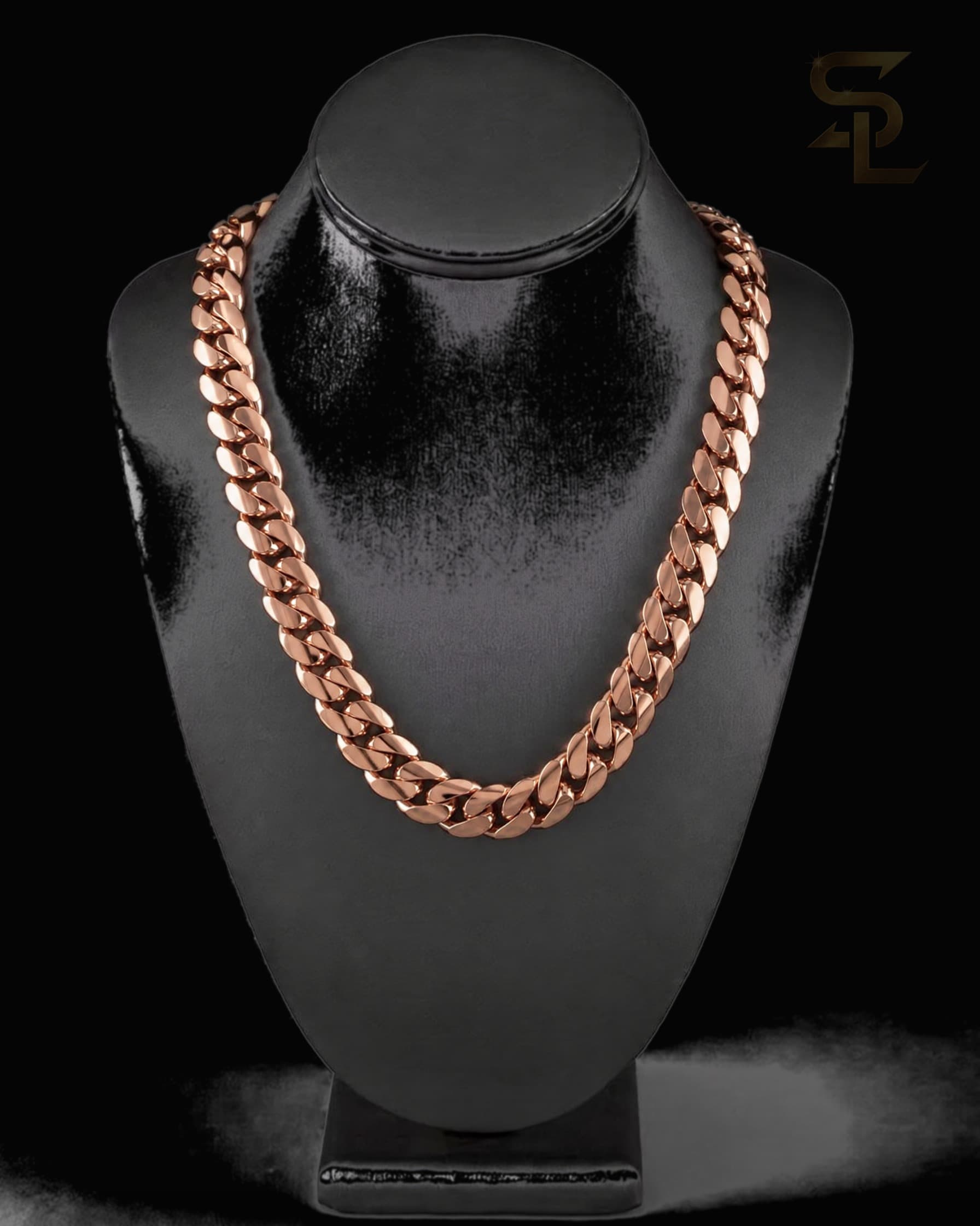 14MM Rose Gold Miami Cuban Link Chain