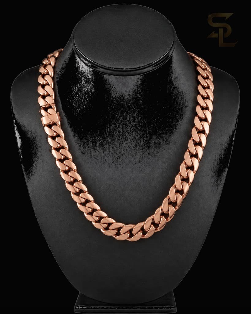 16MM Rose Gold Miami Cuban Link Chain