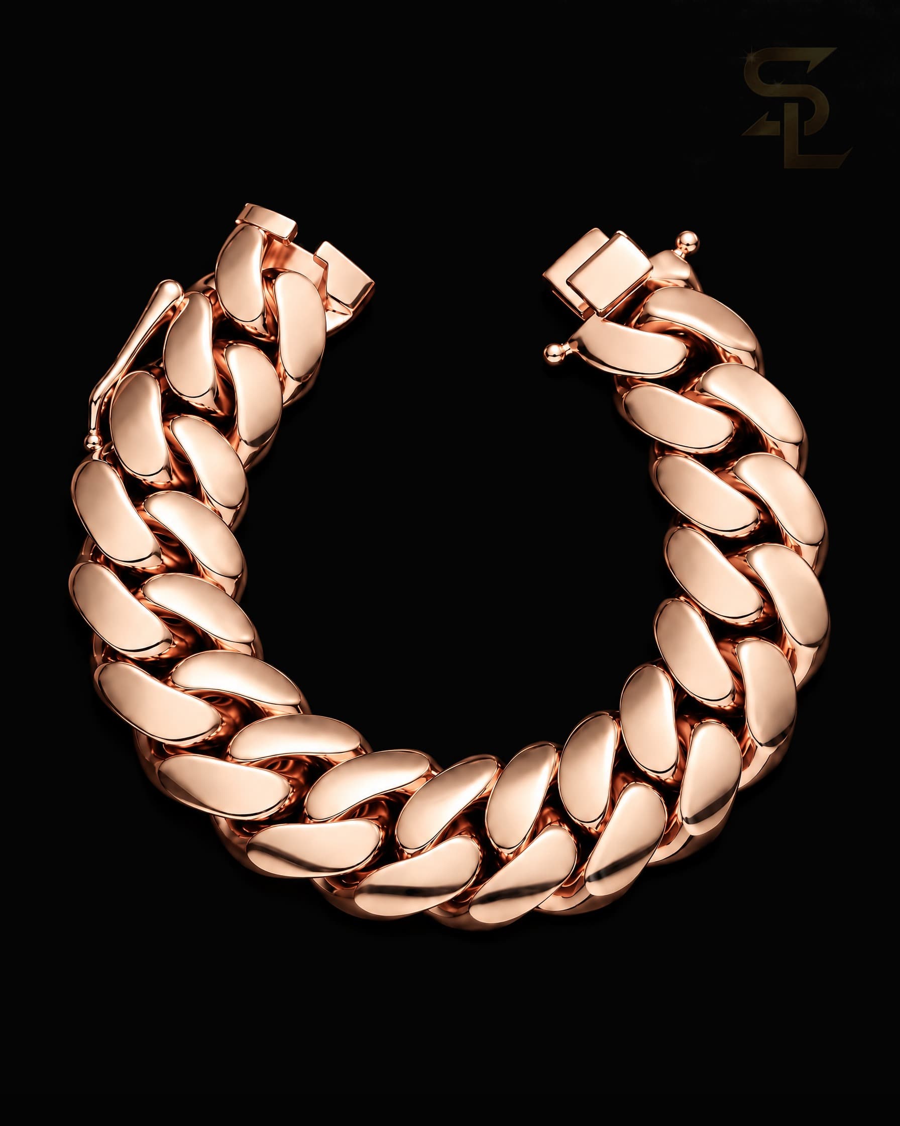 22MM Rose Gold Miami Cuban Link Bracelet